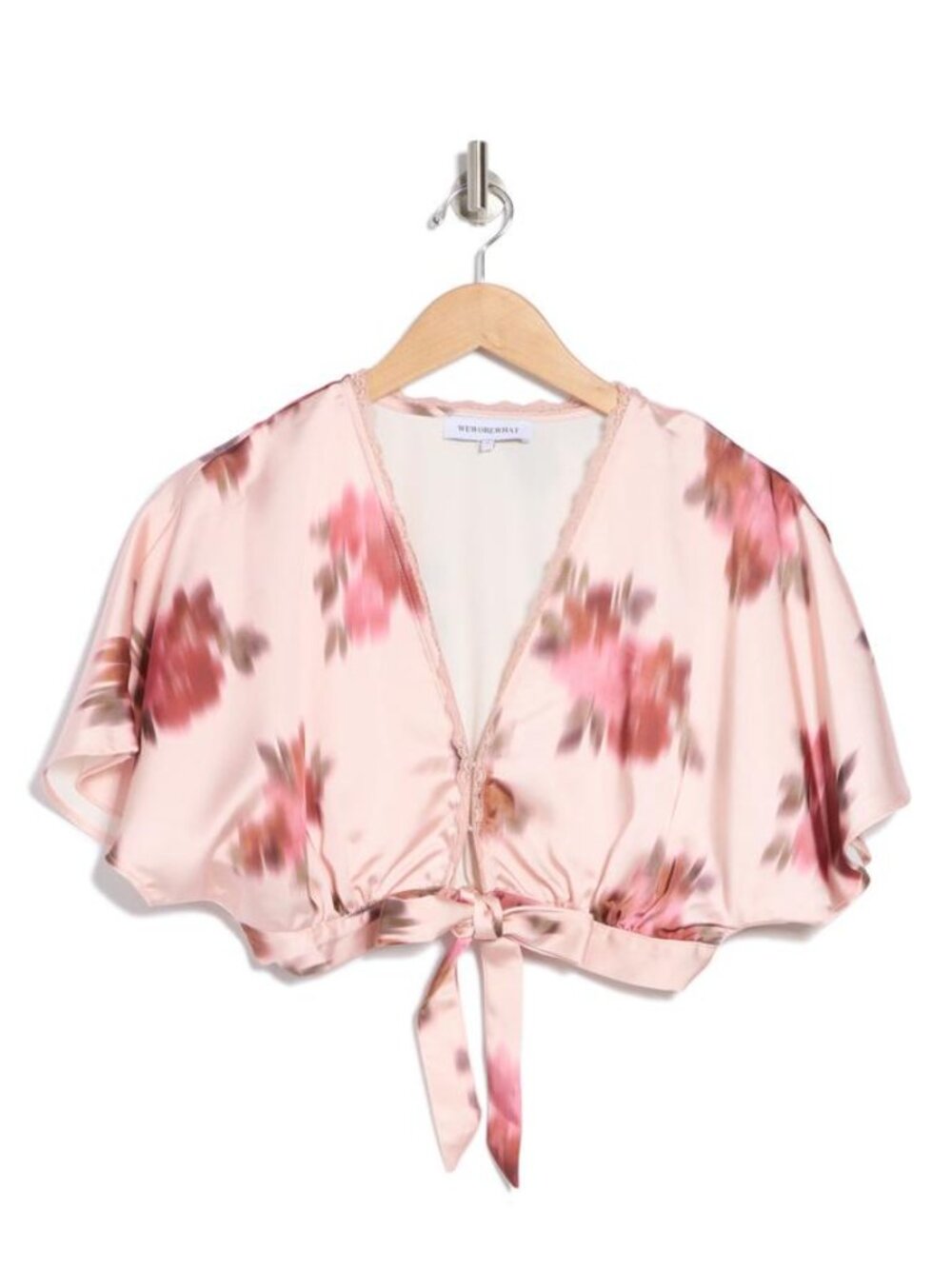 WeWoreWhat Women’s Dolman Sleeve Tie Front Top - NWOT